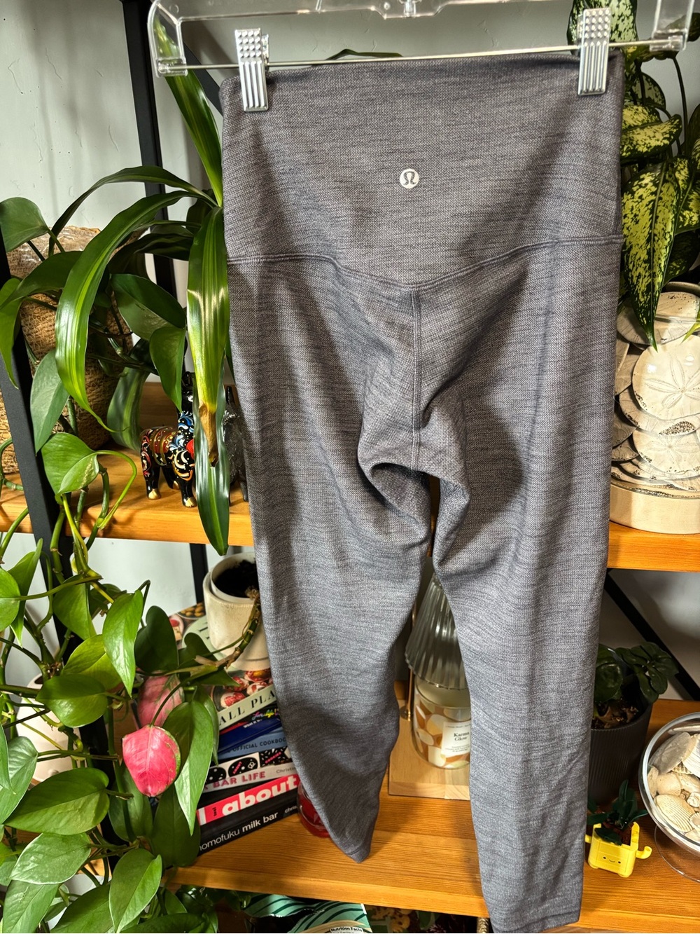 Lululemon Align Pant II 25" Heathered Herringbone Gray Hi Rise W5CFGS size 4